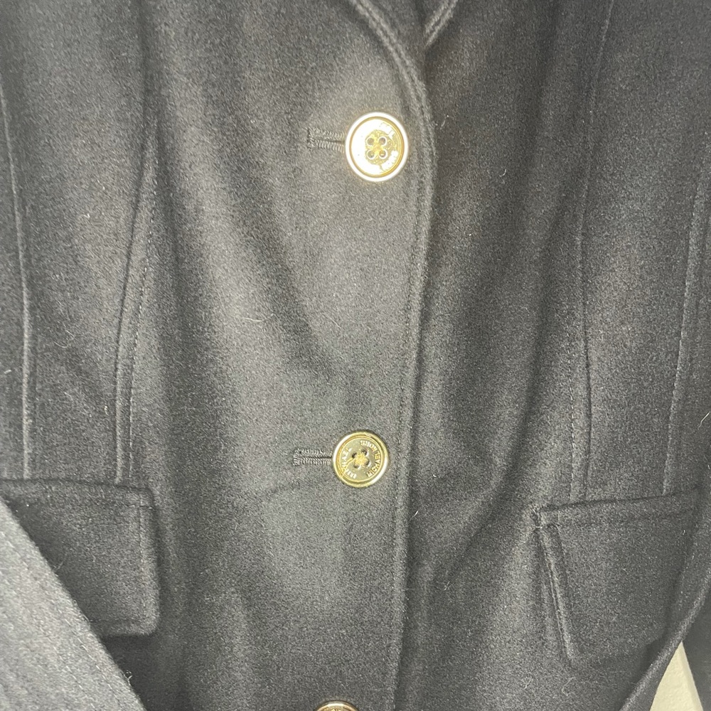 Women’s Michael Michael Kors Wool Blend Belted Coat Size Large Black - Picture 4 of 7